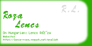 roza lencs business card